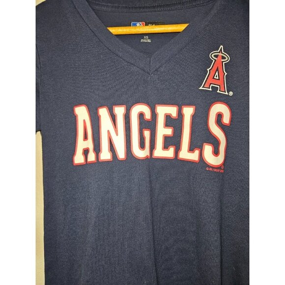LA Angels Women’s XS Navy V-Neck MLB Tee - Picture 6 of 8